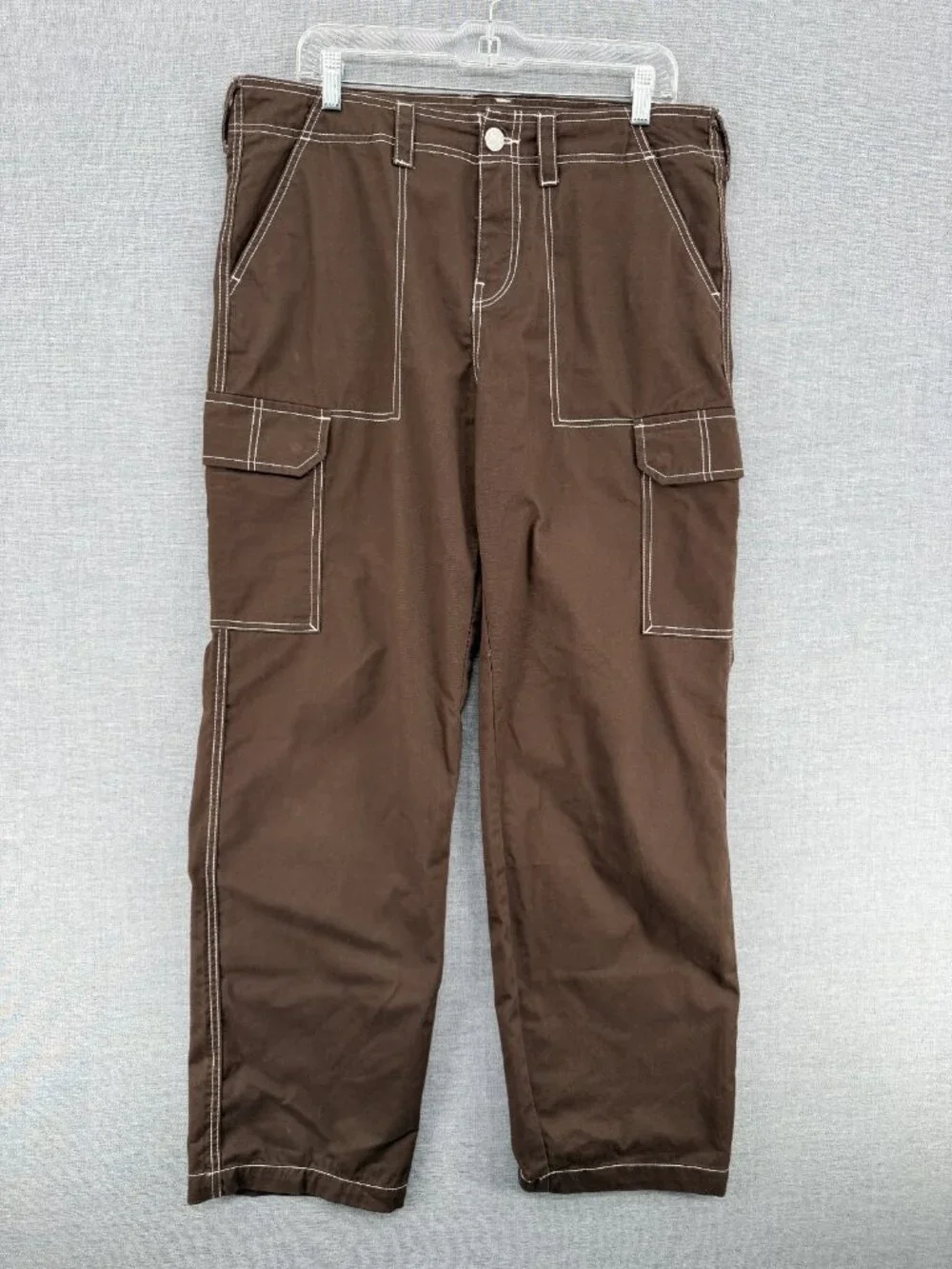 True Religion Military SN Cargo Pants Mens 32x30 Brown Flap Pockets Workwear